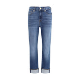Blue Cotton Relaxed Fit Jeans